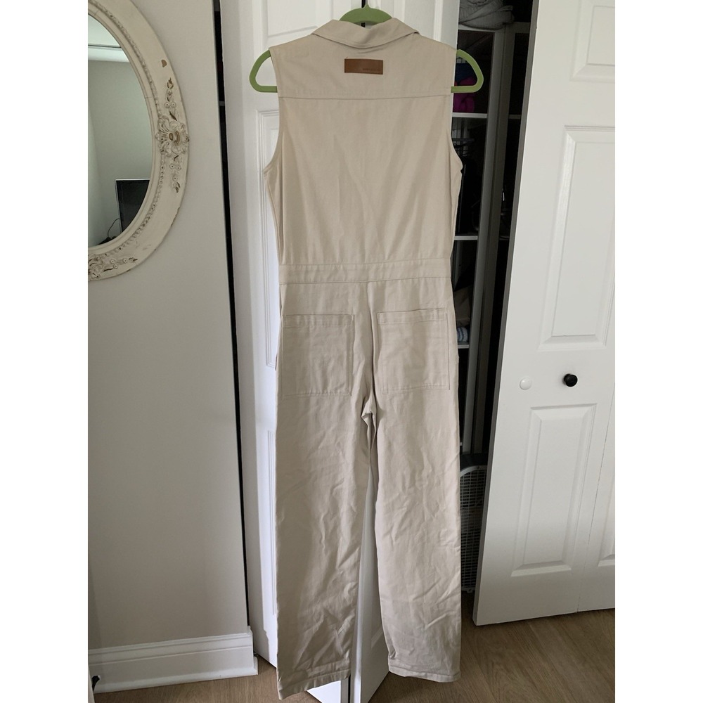 NWT Rivet Utility Westsider Jumpsuit, Sleeveless, Beige Light Khaki, Size XS - Picture 7 of 12